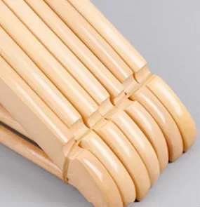 Good quality oem custom deluxe non slip wooden skirt coat hanger