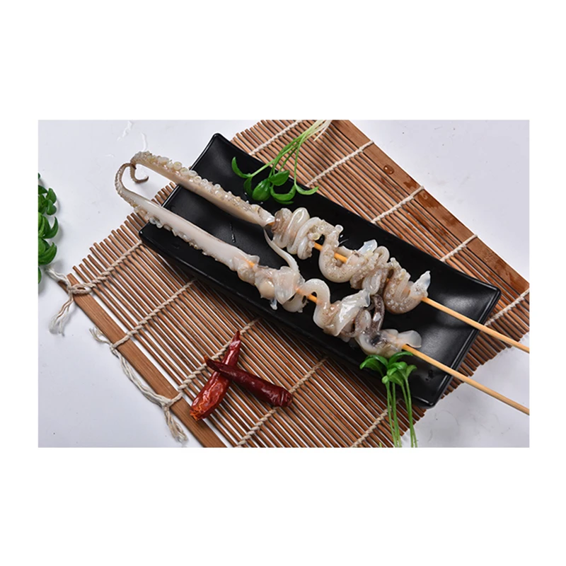 Hot Selling Good Taste Fresh Fishing Deep Sea Calamari Squid And Phoenix Dance Skewers