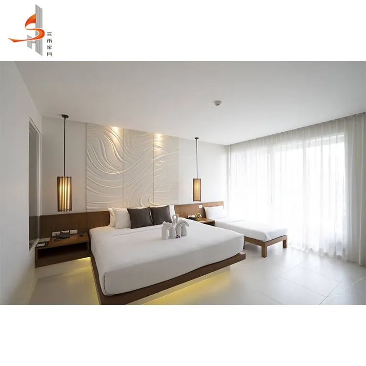 Newest design OEM/ODM luxury wooden comfortable double bed bedroom furniture set