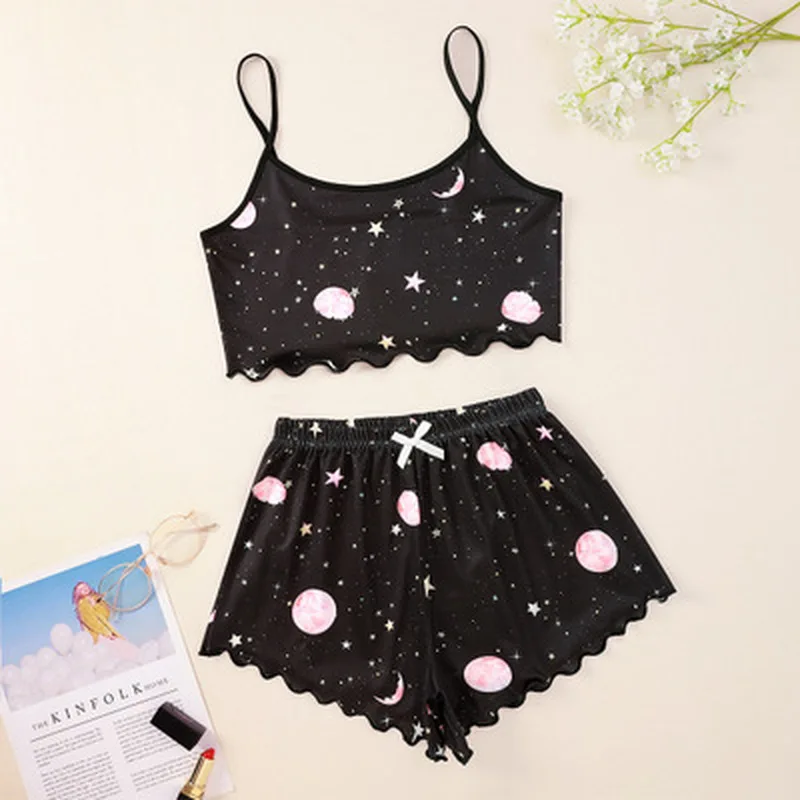 Winter Nightie Pajamas for Girls Pyjamas Homewear Chic Woman Pizama Autumn Home Suit Sleep Tops Lounge Wear