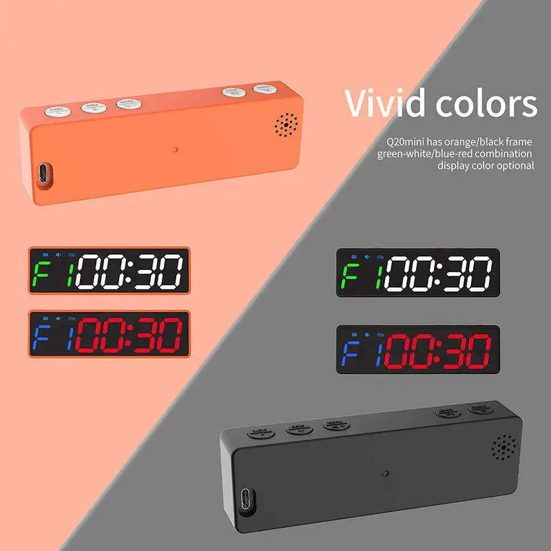 YIZHI Mini LED Digital Sports Countdown Timer Professional HIIT MIIT TABATA Mode Training Gym Fitness Interval Workout Timer