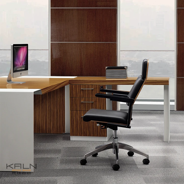  Лидер продаж высокое качество прямая Заводская цена OEM зеленый материал индивидуальный шпон офисный стол для менеджера из массива дерева руководителя/директора