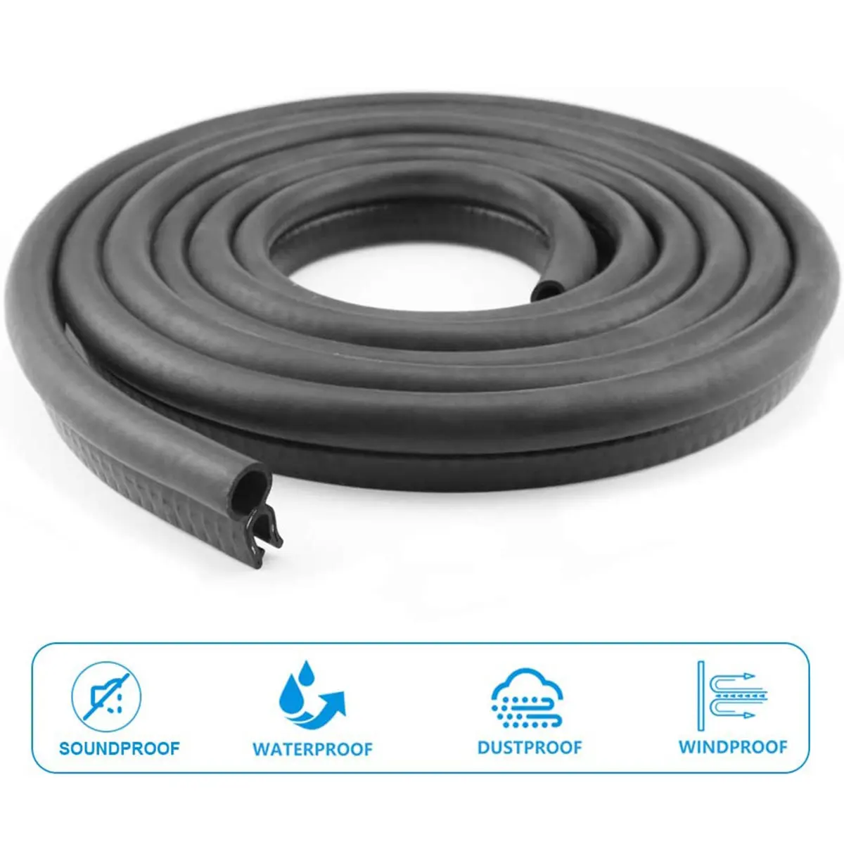 RUBEST automotive car door frame rubber seal trim strips contact rubber strip Car Rubber Door Seal
