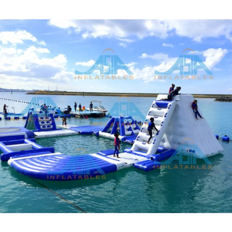 Custom Aqua Park Used Floating inflatable floating water park Water Games Jumping Bouncer gonflable water park