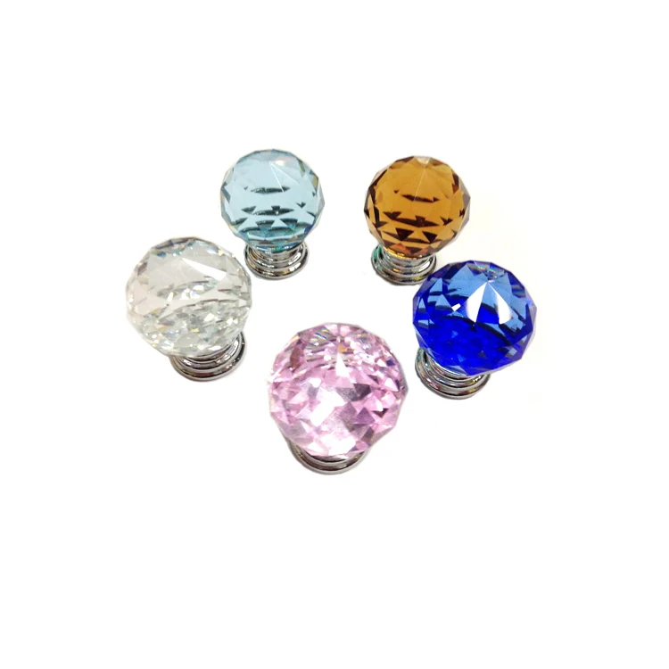 New Design Colored Glass Door Knobs,Small Glass Knobs For Cabinets From Guangzhou Factory
