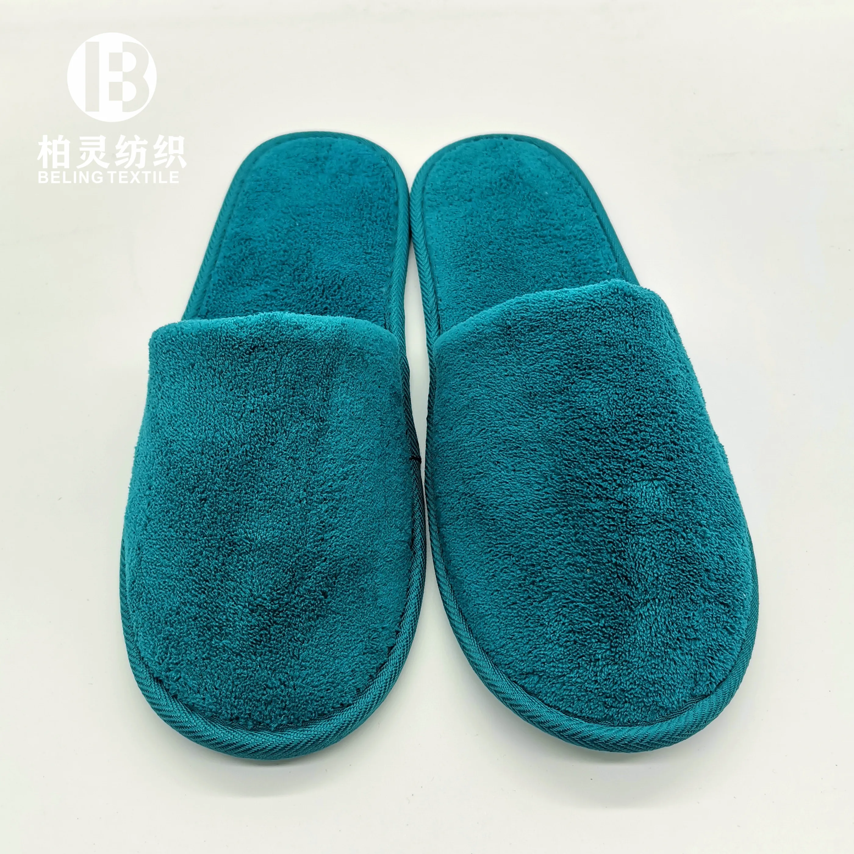 
micro coral fleece slipper customer logo disposable hotel wholesale travel anti slip 