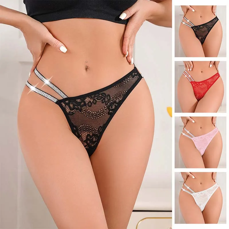New Items Transparent Panty Pic With Lace Sexy Women Panties Mature Ladies Transparent Lace Panties Underwear