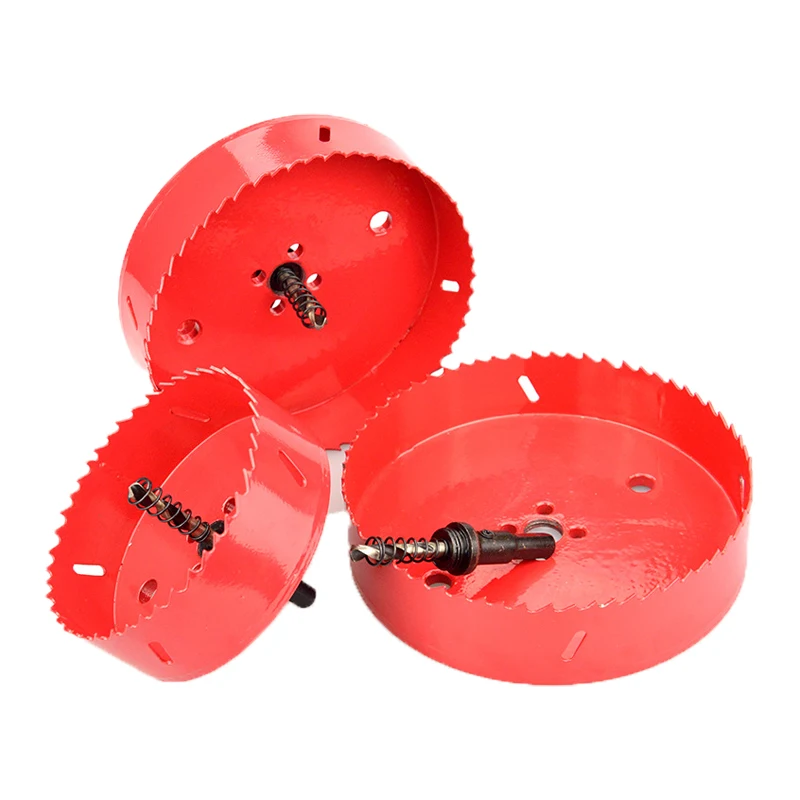 Bi Metal Drilling Woodworking Hole Opener Gypsum Board Downlight Speaker Hole Drilling Saw Set Tools 16-53mm