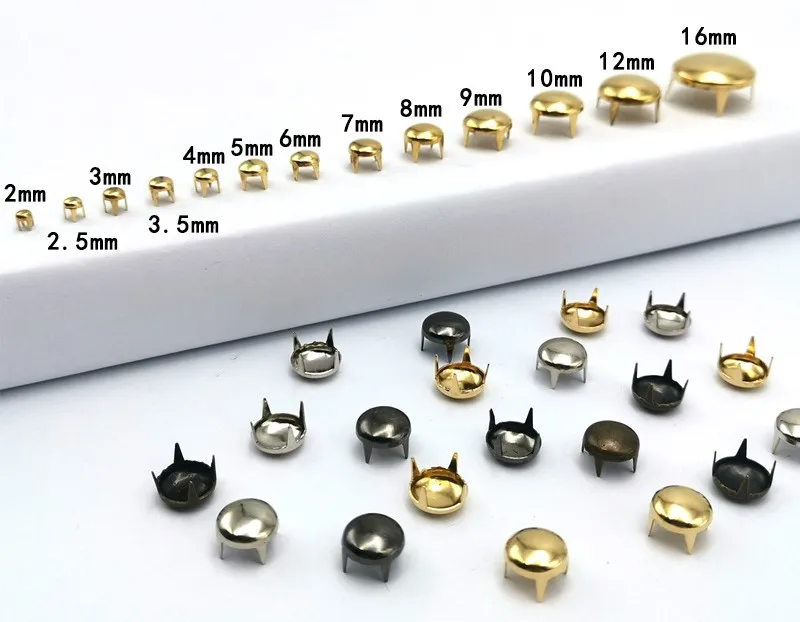 Wholesale Brass Prong Rivet Studs Garment Nail Head With Claws For Leather Bags Claw Star Rivet Dome Rivet