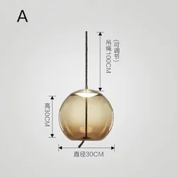 Modern LED Nordic lights Indoor Decoration Chandelier Glass Ball  pendant lights Ceiling Hanging Lamp for kitchen
