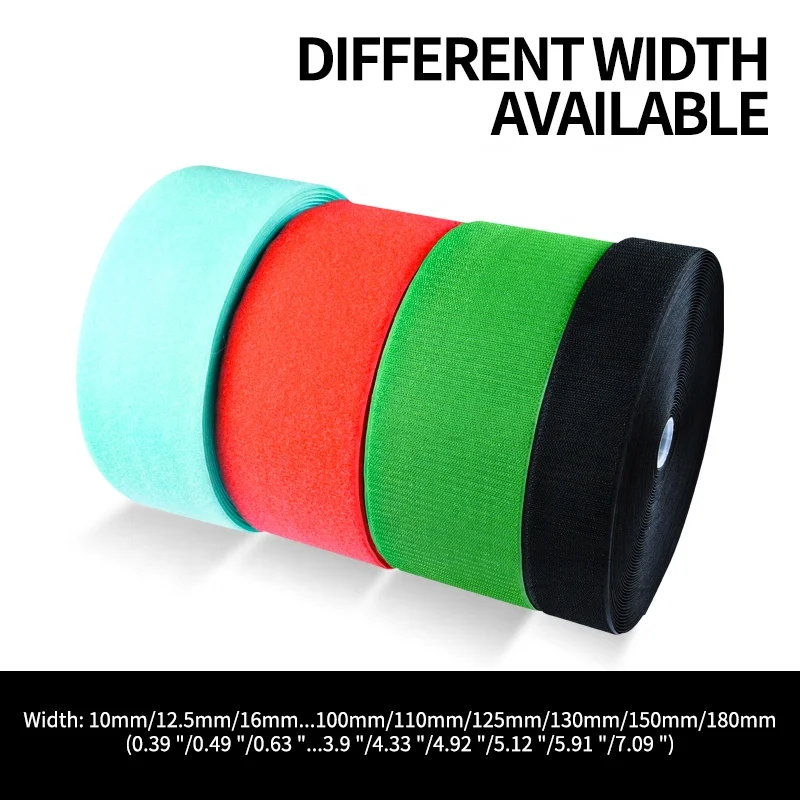 50mm hook and loop sew on custom sizes stretch hook loop fastener tape nylon fabric magic tape hook and loop velcroes