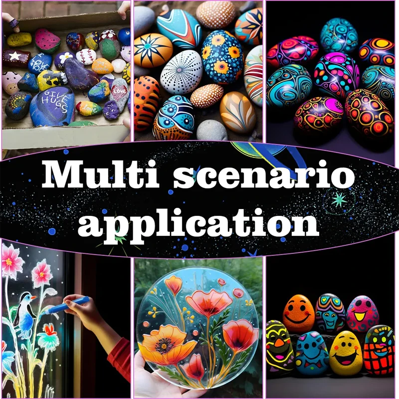 Age 6+ DIY Stone Art Creative Pebble Painting Kit Garden Stone Rock Art Model Coloring Toys for Boys and Girls