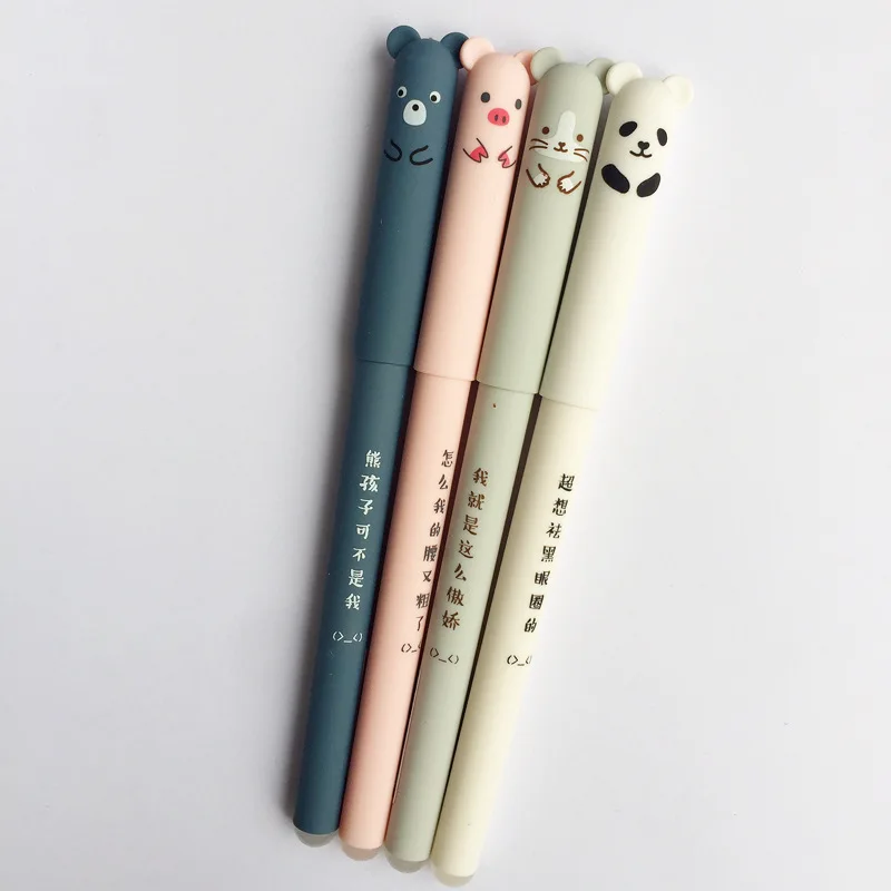 
Wholesale cheap cartoon animals 0.35mm cute panda cat gel pens for school 