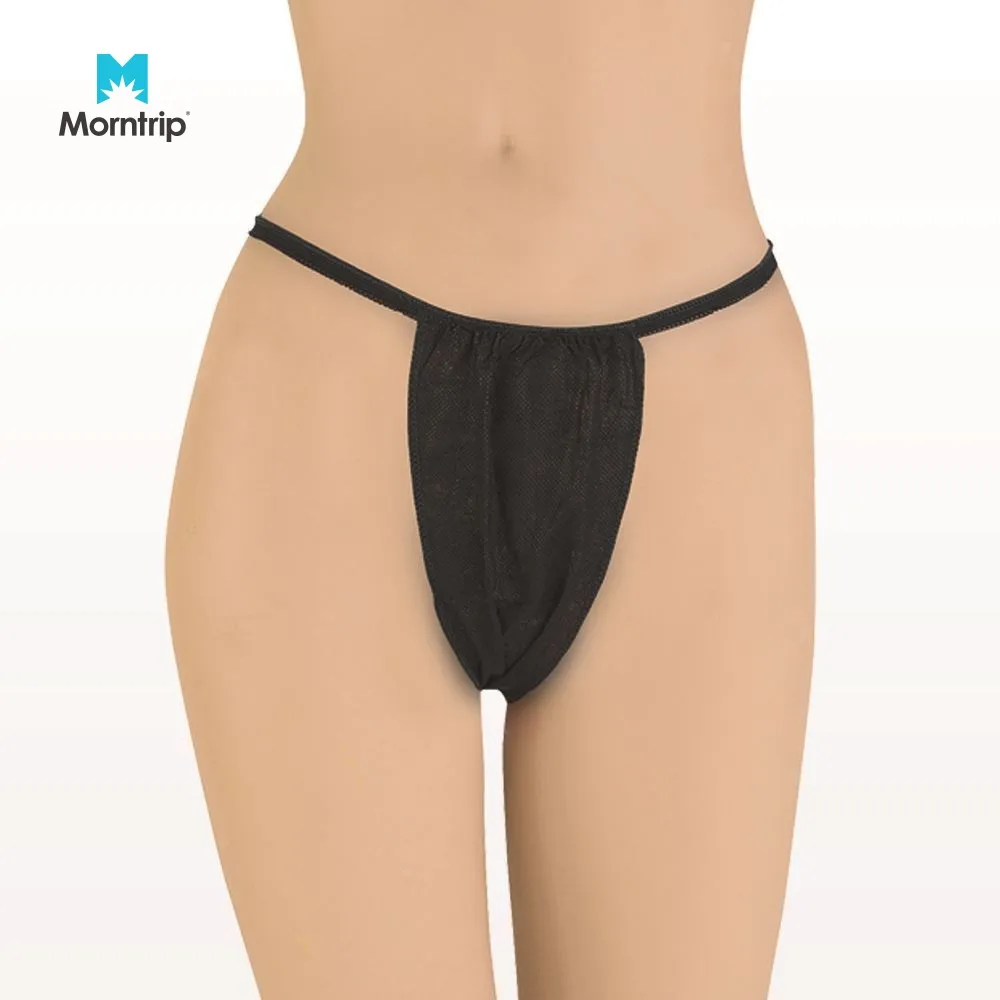 Promotional PP Non Woven Disposable Waterproof G String Thongs Women Panties For Spa Travel Swimming Disposable Underwear