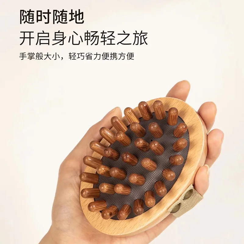 Hot selling beech meridian massage brush  air bag  head massage comb wooden meridian massage, universal body