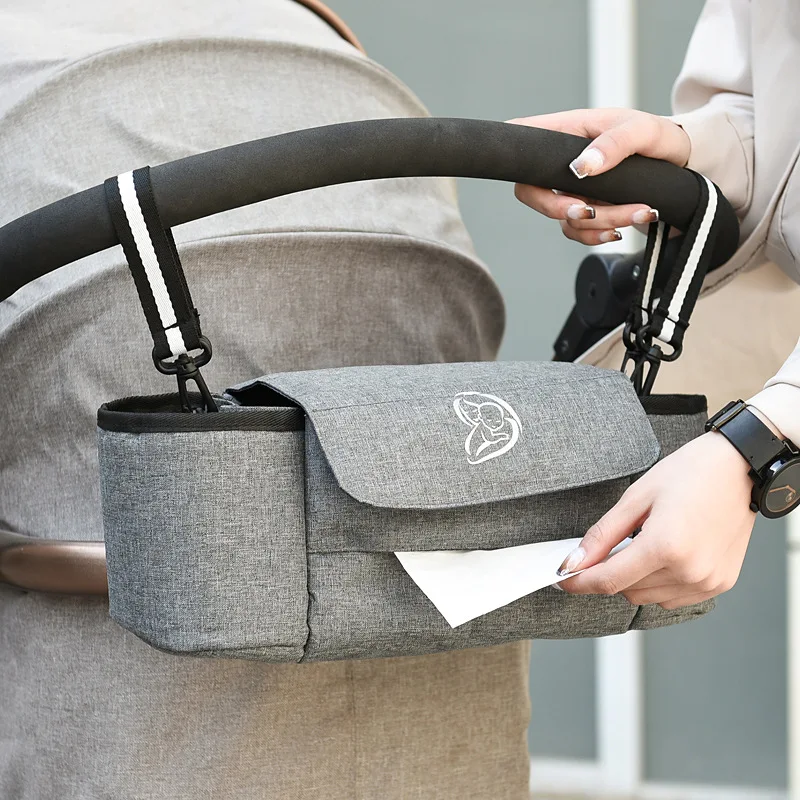 Baby Stroller Organizer With Cup Holder Multifunctional Hook Organizer Accessories For Hanging Diaper