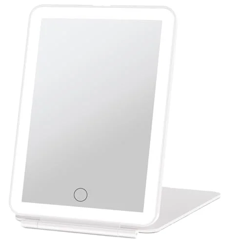 Portable Touch Sensor Rechargeable LED Lighted Makeup Cosmetic Mirror Desktop Style Travel Makeup Table Mirror