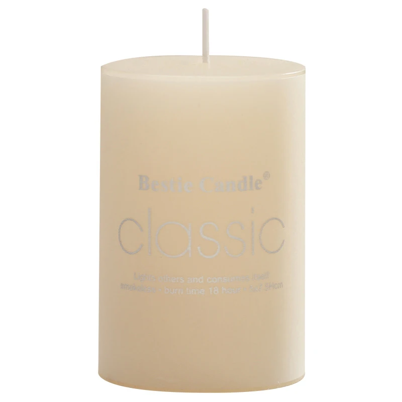 Wholesale 2024 Different Size Classic Pillar Candle Smokeless Odorless Scented Candles Ivory White Cylindrical Candles
