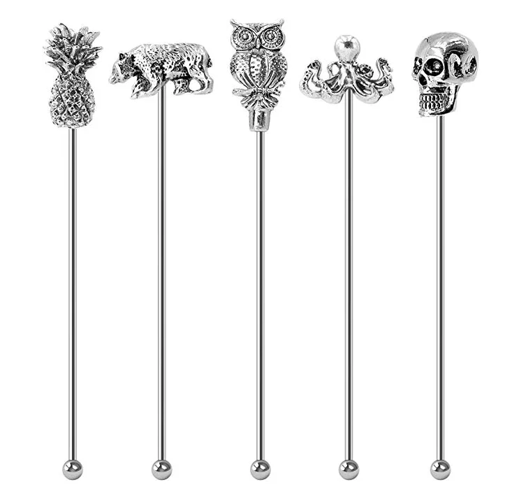 Stainless Steel Cocktail Pick  Ice Pick Skewer MARTINI Drinkware Pick Fruit Pick