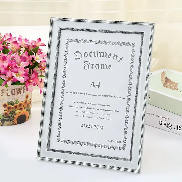 A4 Document Photo Frame High School University Graduation Award Degree Certificate Diploma Frame