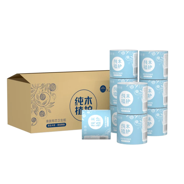 Factory Price High Standard Eco-Friendly Comfortable 4 Ply White Tissue Toilet Paper Roll