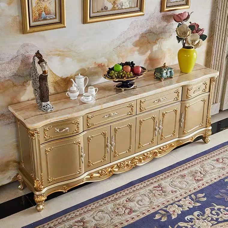 Классическая мебель для гостиной античная боковой шкаф гостиная Кухонные деревянные шкафы