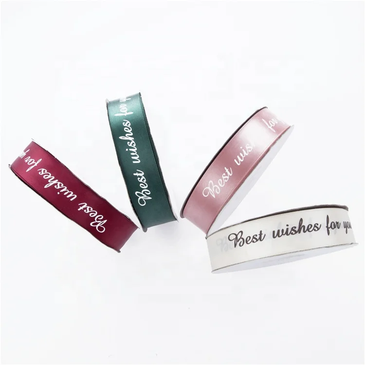Large Stock Factory Price Packing Gift Solid Color Single Face Satin Ribbon Wholesale 2.5cm For