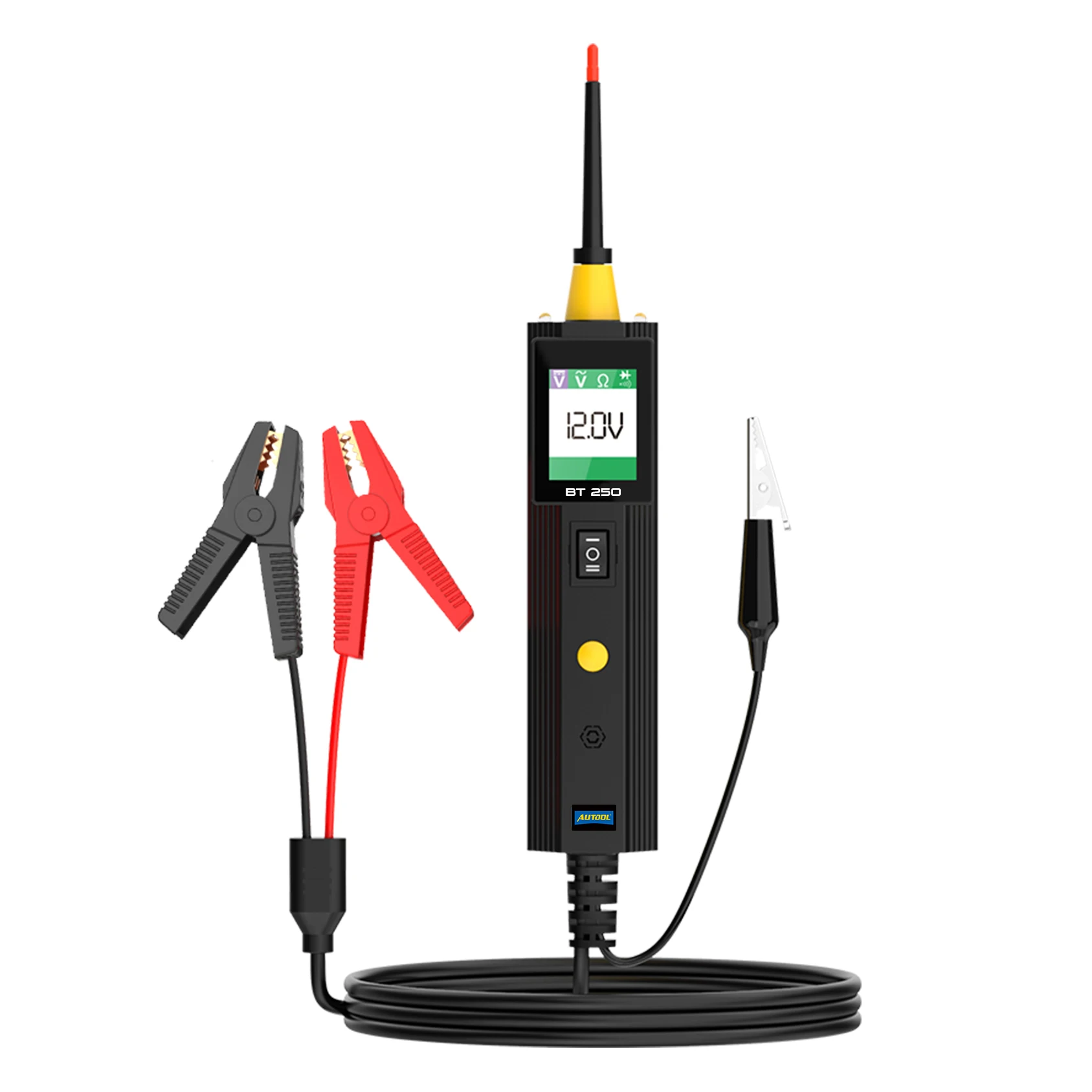 Autool BT250 LCD Digital Auto Electrical Analyzer 6-24Volts Automotive Battery Circuit Tester Power Probe for Voltage Reading