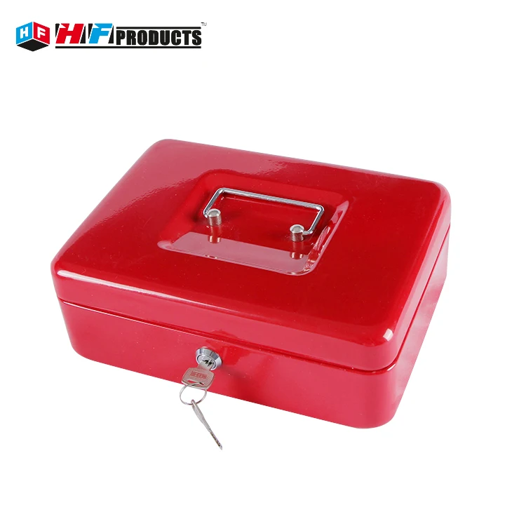 High Quality Euro Style Portable Metal Cash Box Cash Safe with money tray