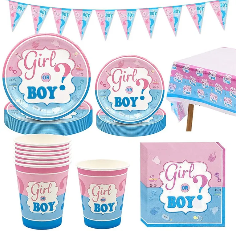 Girls&Boys Birthday Subject Party Supplies Disposable Paper Serves 16 Kids Tableware Decoration Sets In Stock