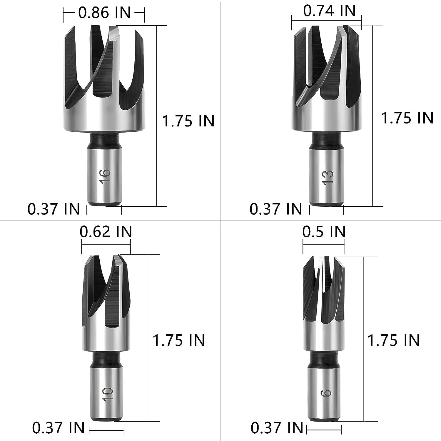 26pc drill bit combination set center punching woodworking three pointed drill wooden plug drill