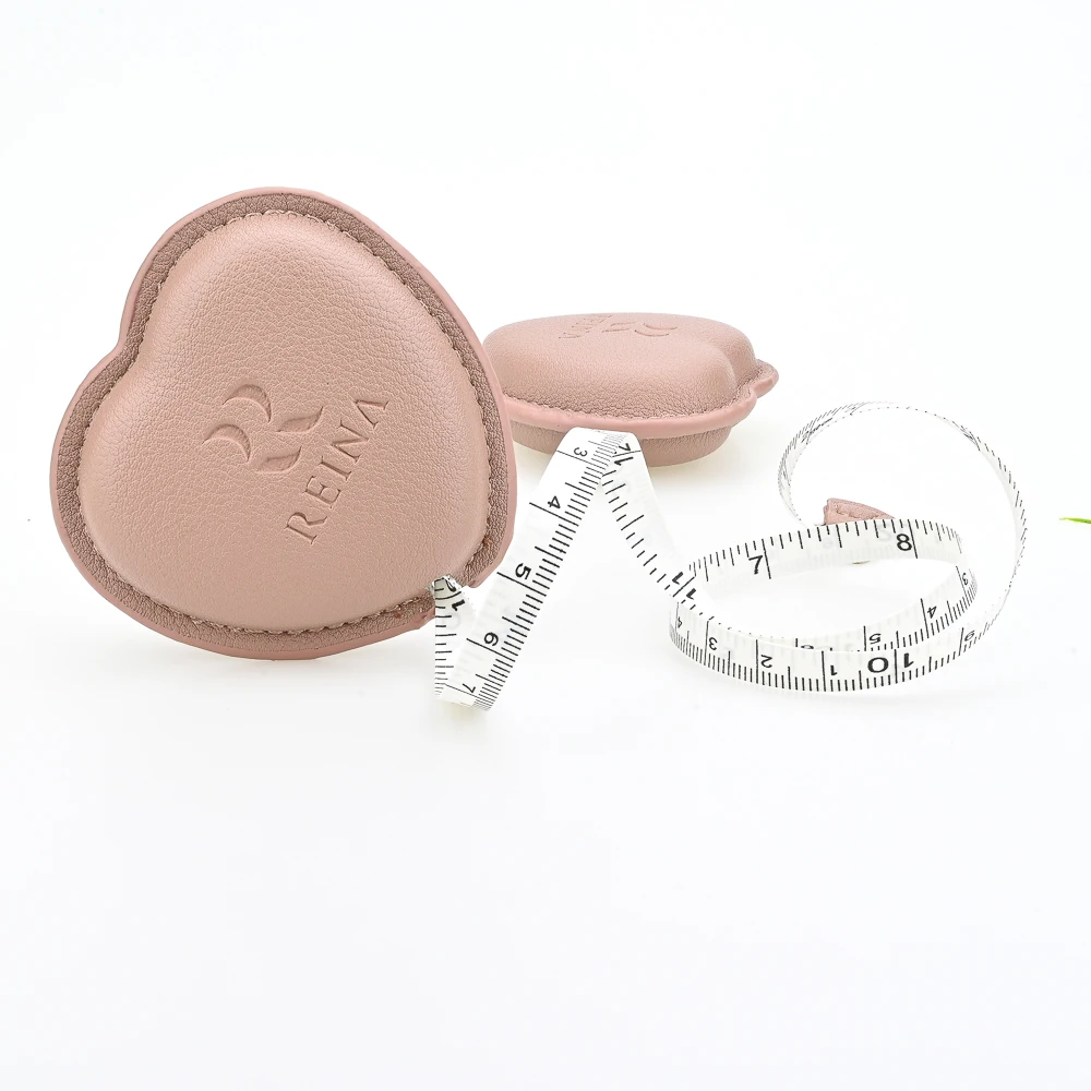 Китайская фабрика оптовая продажа 1 5 м правила измерения в форме сердца индивидуальные мерные ленты из искусственной кожи для тела