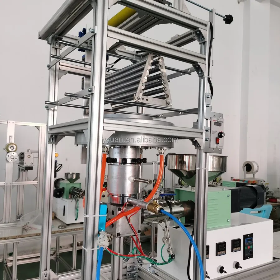 small PP PE film blown machine desktop laboratory PE AG machine plastic film blowing EXTRUDER