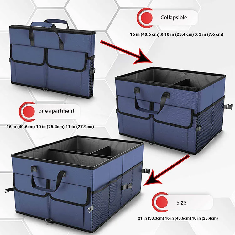 Wholesale  Car Trunk Organize foldable storage box Car Storage Organizer for SUV Trunk organizer