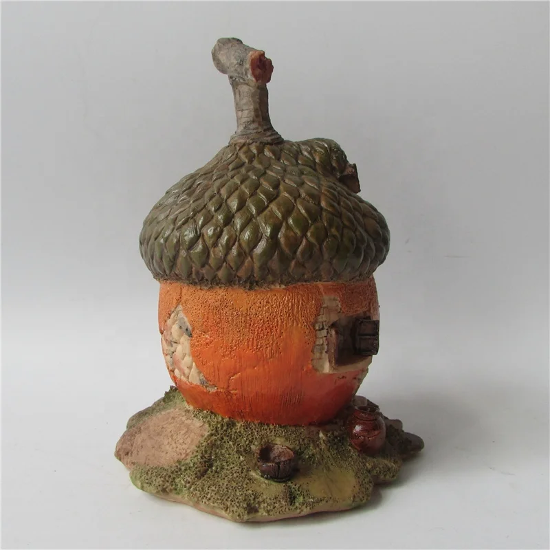 Z09798A Garden Decor Arts And Crafts Fairy House Statue Nice Resin Pineal Fruit Shape House Figurine