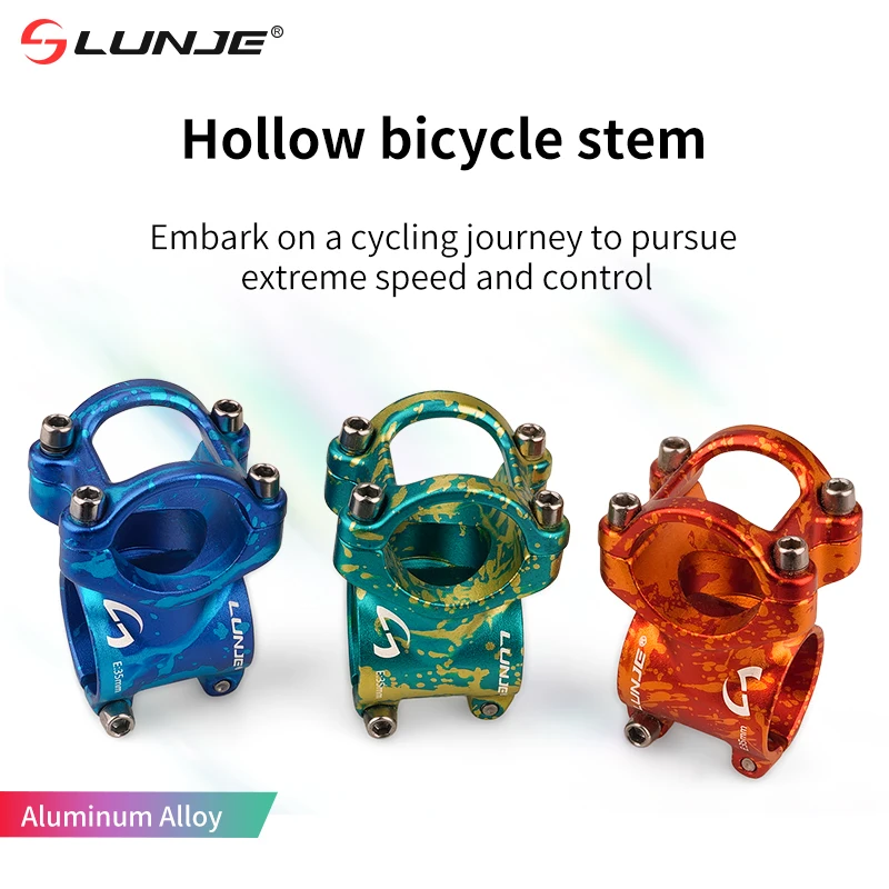 LUNJE MTB New Stem 35mm Dh Am Enduro Stem Cnc High-Strength Mountain Bike Power Stem 31.8/25.4*35mm Bicycle Parts