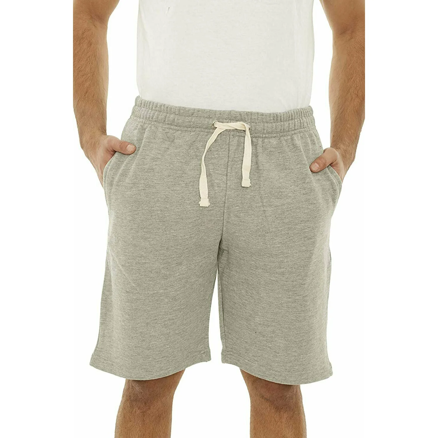  Мужские флисовые шорты простые эластичные спортивные повседневные для бега размеры s-xl