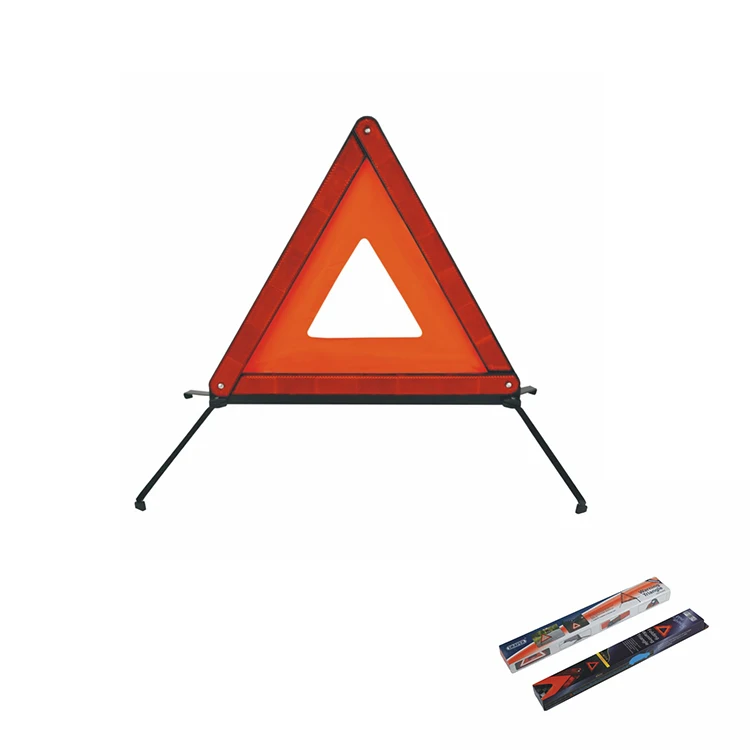 High Visibility Red Roadway Safety Car Emergency Sign Reflective Triangle Warning