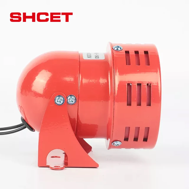 MS190 AC110V/220V DC12V/24V Mini Metal Alarm Buzzer Alarm Siren Motor 10000 rev/sec Speed for Passenger Cars Ships Warehouse