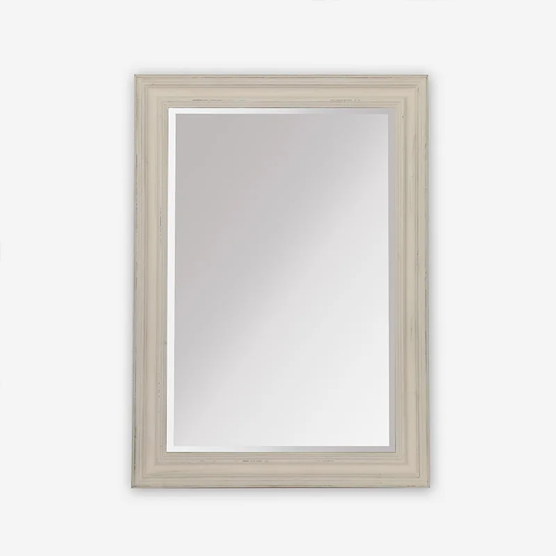 Decorative Square Mirror for Bathroom, Wood Frame Mirror for Makeup