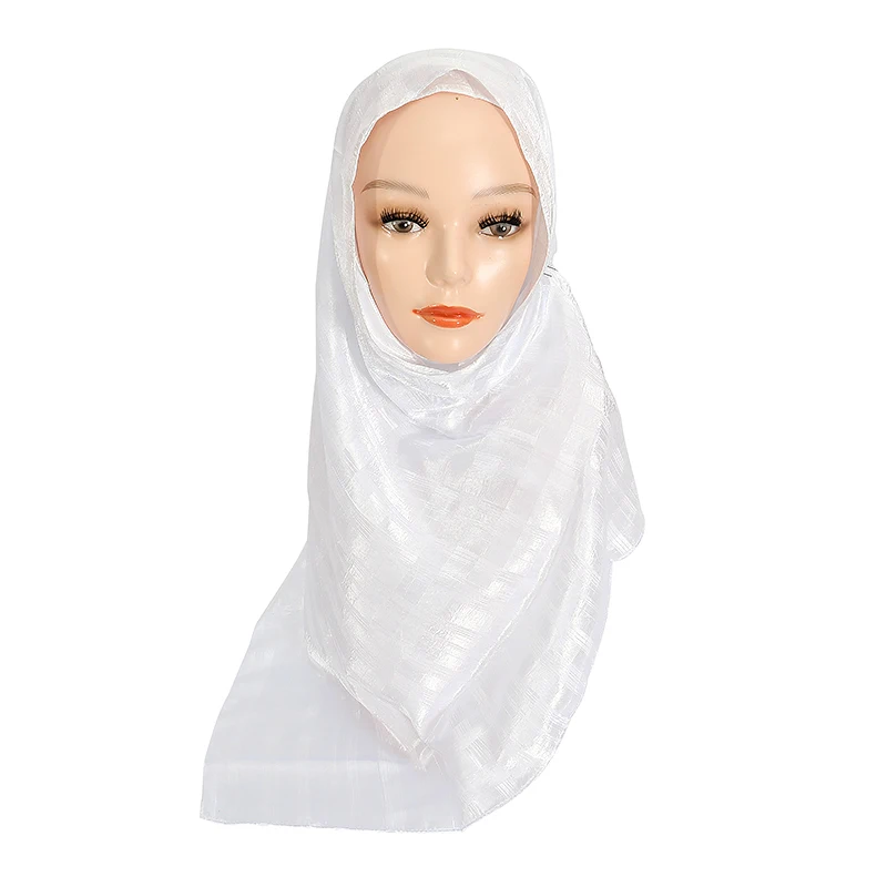 Custom wholesale cheap plain white arab ethnic muslim shawls soft popular women dubai scarf instant hijab for women