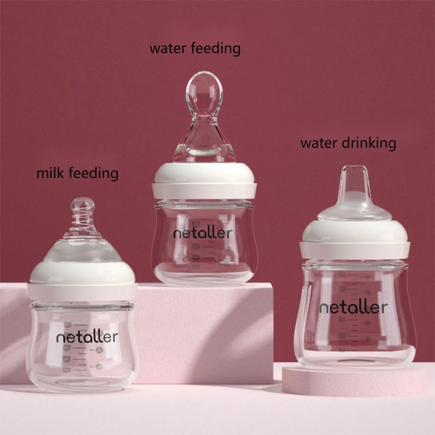 100ml/180ml Wide Feeding Baby Bottle Milk Baby Bottle Glass Baby Bottle Wholesale