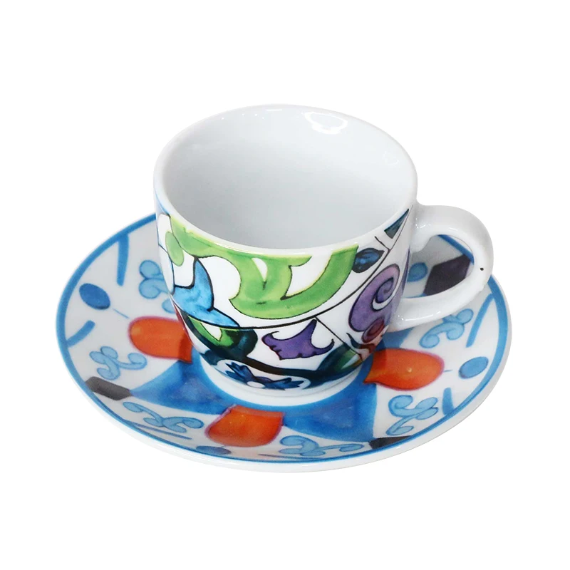 Beautifully Patterned Coffee Cups and Saucers Wedding Gift Set