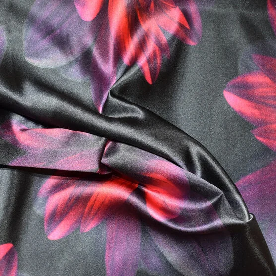 Бамбуковая шелковая ткань от производителя, Классическая розово-красная 100 шелковая ткань mublrerry oeko tex шармёз атласный Шелковый производитель, продажа товаров