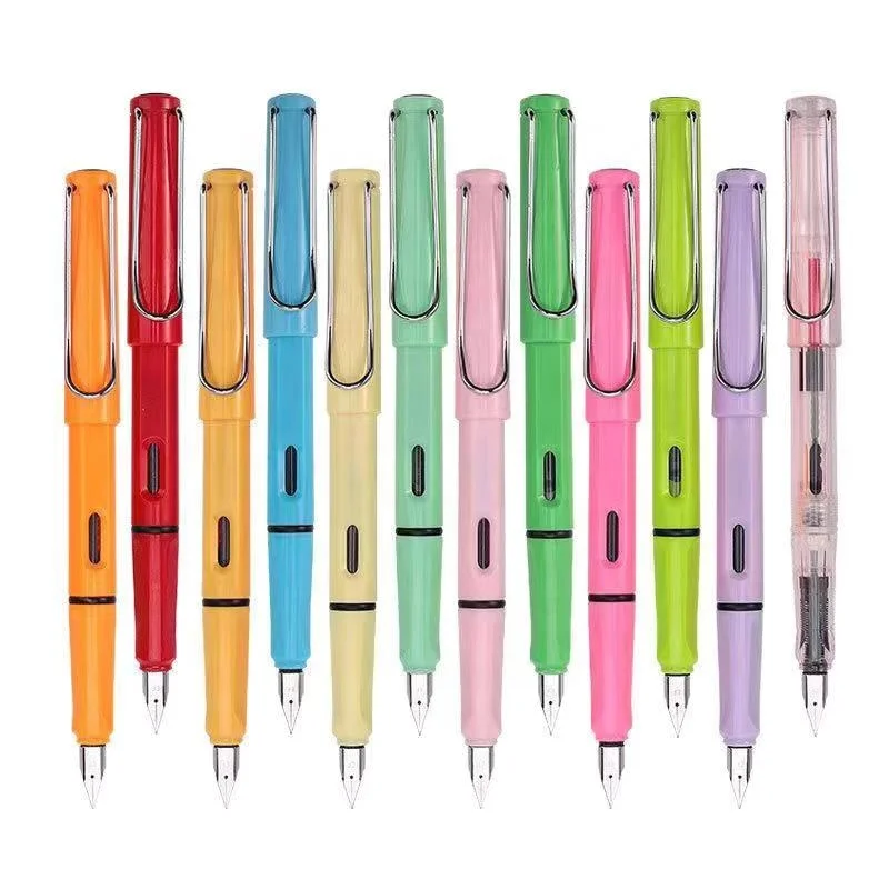 Лидер продаж 2022 каллиграфические ручки с индивидуальным логотипом набор дешевых пластиковых перьевых ручек ручки-ролики для школы и