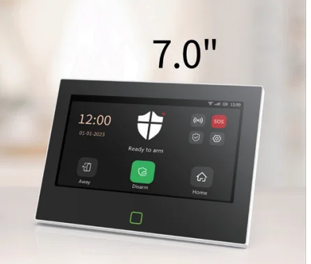 WiFi 4G Wireless Home Security Alarm System 7-inch Smart Panel Support Wired Wireless Zones Easy Use