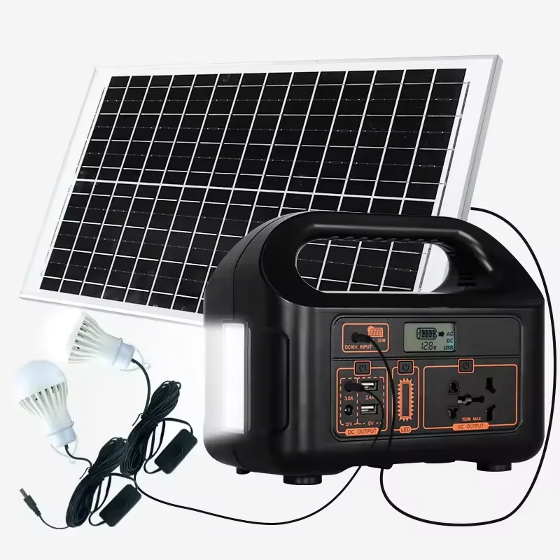 Lithium Battery Camping Power Solar Portable Power Bank Station Generator 150W 300W Portable Power Station