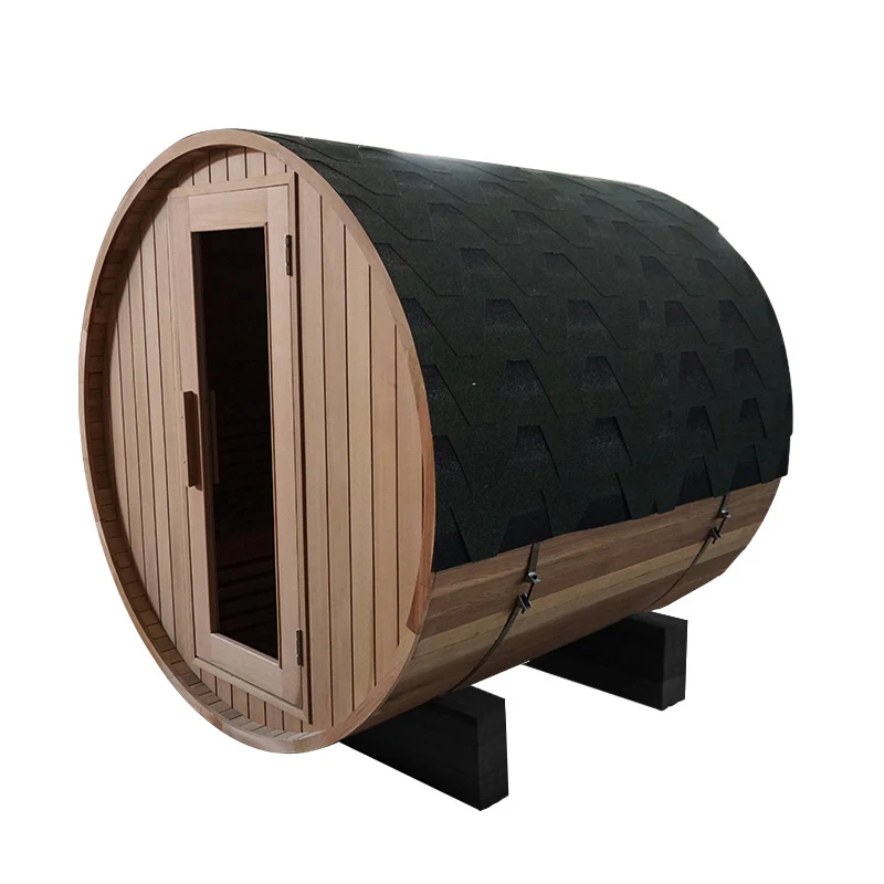 Portable White pine/Hemlock/Cedar Wood Home Barrel Sauna Bath Dry And Wet Steam Room Far Infrared Outdoor Sauna