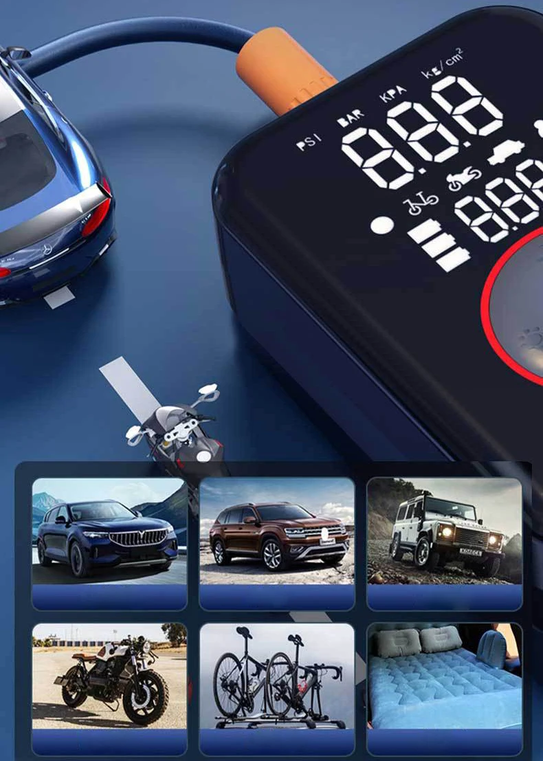 Newo Electric Wireless Digital Air Pump For Car Tires 12V Tyre Bicycle Portable Car Tire Inflator Car Air Compressor Bike