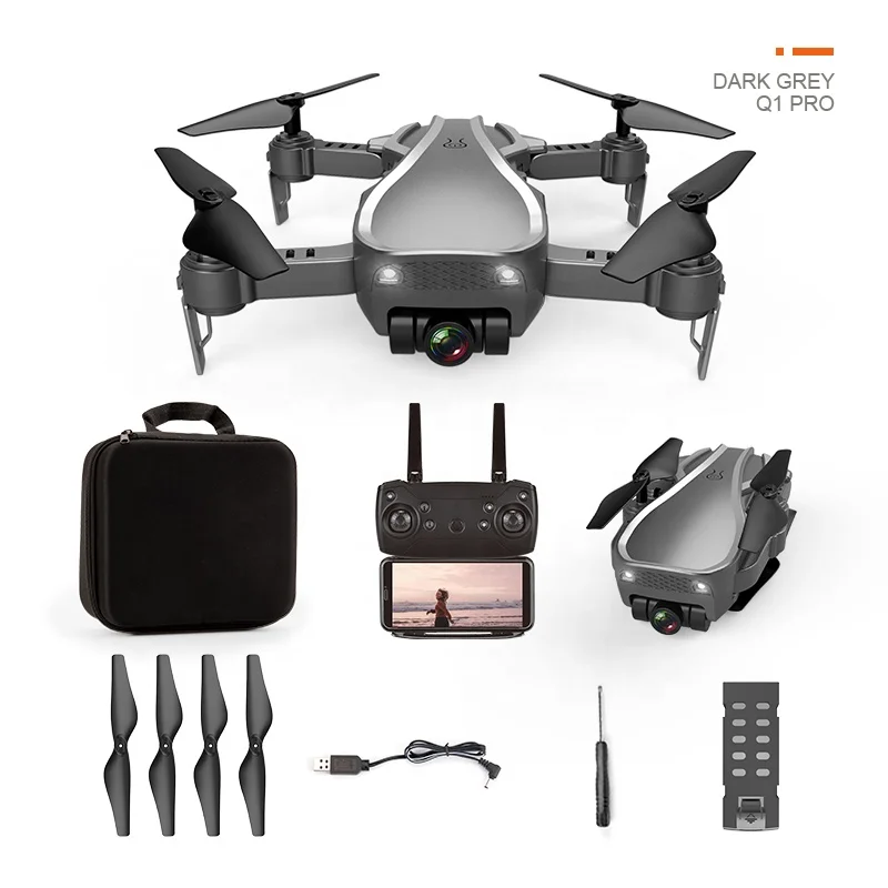 Optical Flow Positioning Wifi FPV 4K Dual  Camera Foldable Remote Control Drone with camera